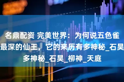 名鼎配资 完美世界：为何说五色雀是下界隐藏最深的仙王，它的来历有多神秘_石昊_柳神_天庭